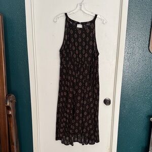 Torrid Black and Pink Geometric Midi Dress